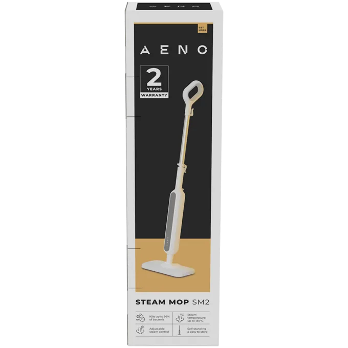 AENO Steam Mop SM2-UK: UK plug, 1200W, 130°C, IPX4, Tank Volume 275mL, 3 steam modes, self-standing — image 13