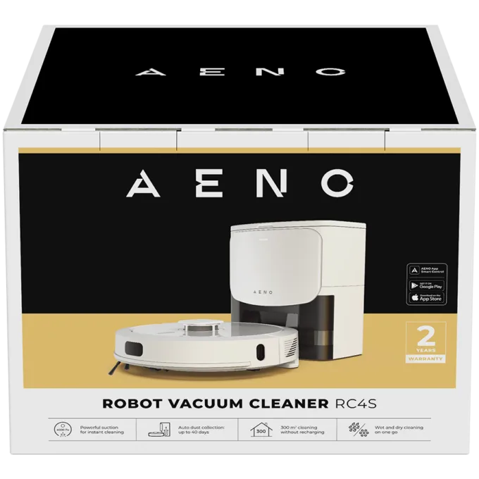 AENO Robot Vacuum Cleaner RC4S: wet & dry cleaning, smart control AENO App, HEPA filter, 2-in-1 tank — image 15