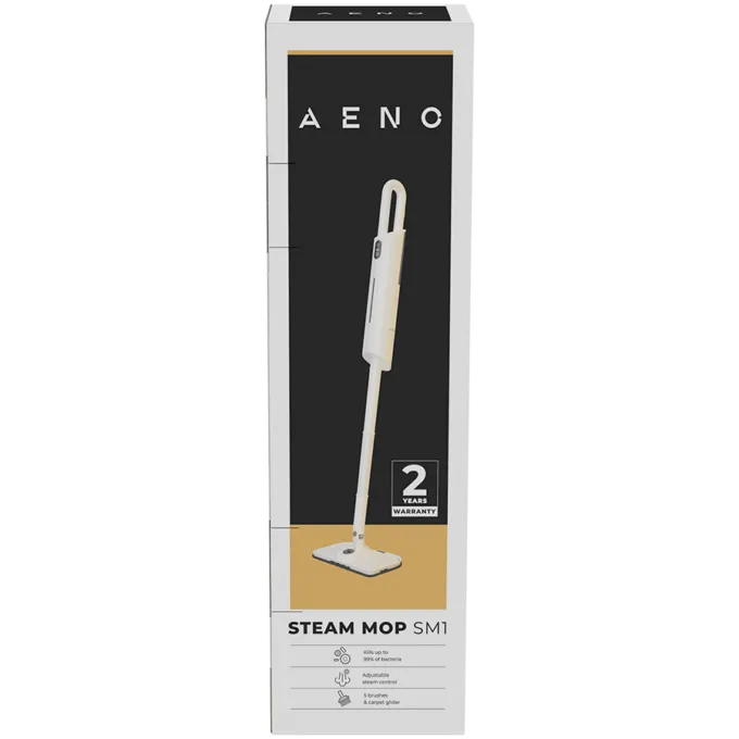 AENO Steam Mop SM1: built-in water filter, aroma oil tank, 1200W, 110°C, Tank Volume 380 ml, Screen Touch Switch — image 4
