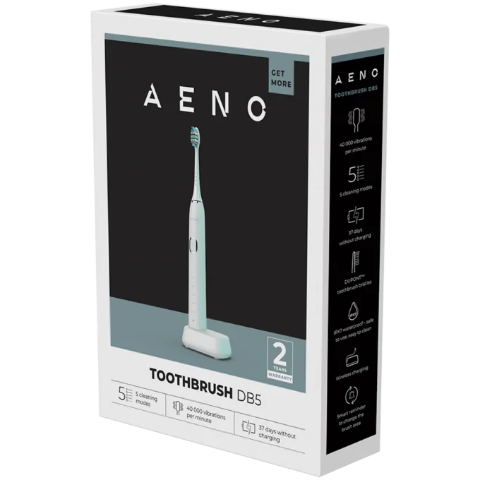 AENO Sonic Electric Toothbrush DB5: White, 5 modes, wireless charging, 46000rpm, 40 days without charging, IPX7 — image 7