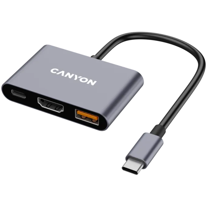 CANYON hub DS-4 3in1 USB-C Grey — image 1
