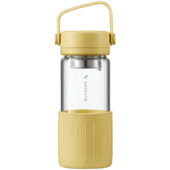 BUYDEEM Glass Tea Bottle 300 ml, model DG42, color Mellow Yellow