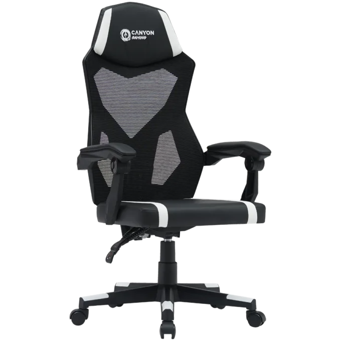 CANYON gaming chair Flow MCH01 Mesh Black White — image 2