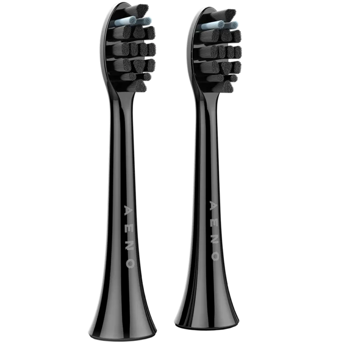 AENO Replacement toothbrush heads, Black, Dupont bristles, 2pcs in set (for ADB0004/ADB0006 and ADB0003/ADB0005) — image 1
