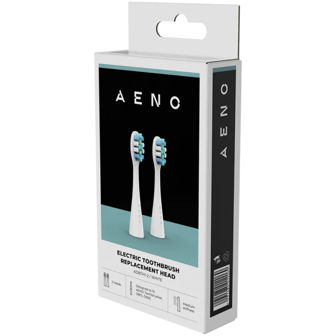 AENO Replacement toothbrush heads, White, Dupont bristles, 2pcs in set (for ADB0001S/ADB0002S) — image 3