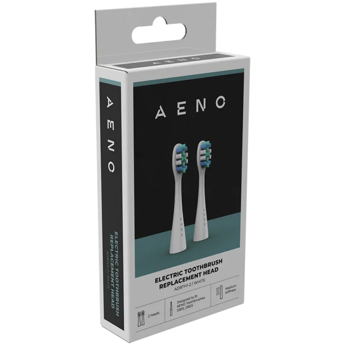 AENO Replacement toothbrush heads, White, Dupont bristles, 2pcs in set (for ADB0001S/ADB0002S) — image 4