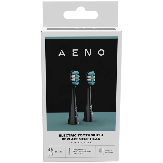 AENO Replacement toothbrush heads, Black, Dupont bristles, 2pcs in set (for ADB0002S/ADB0001S) — image 2