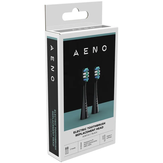 AENO Replacement toothbrush heads, Black, Dupont bristles, 2pcs in set (for ADB0002S/ADB0001S) — image 4
