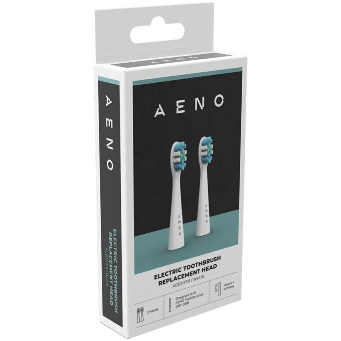 AENO Replacement toothbrush heads, White, Dupont bristles, 2pcs in set (for ADB0007/ADB0008) — image 4