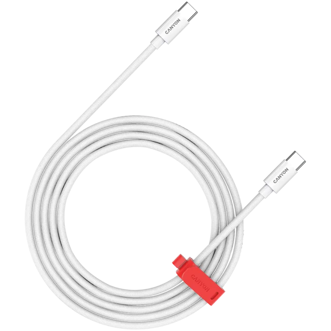 CANYON cable CC100AB C-C 100W Braided 1.2m White — image 1