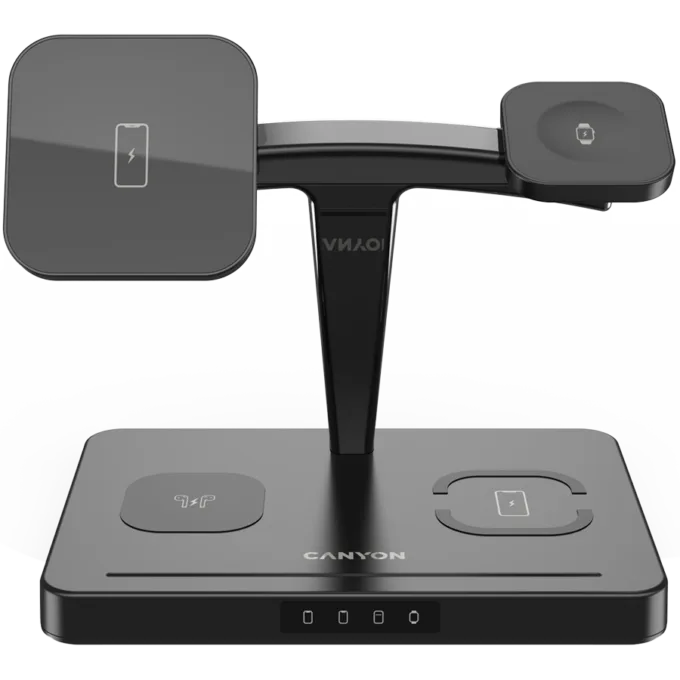 CANYON wireless charger WS-404 15W 4in1 Black — image 2