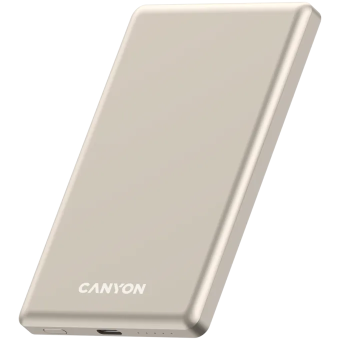 CANYON power bank OnPower 505 slim Magnetic 5000 mAh PD20W Beige — image 2