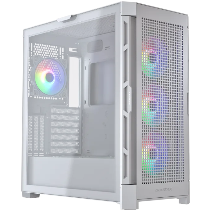 COUGAR AIRFACE PRO RGB PC Case, Mid Tower, White — image 2
