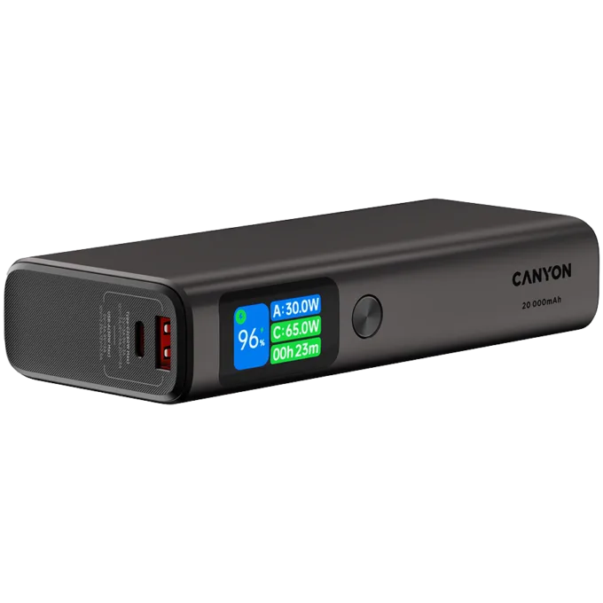 CANYON power bank OnPower 230 TFT 20000 mAh PD130W Dark Grey — image 5
