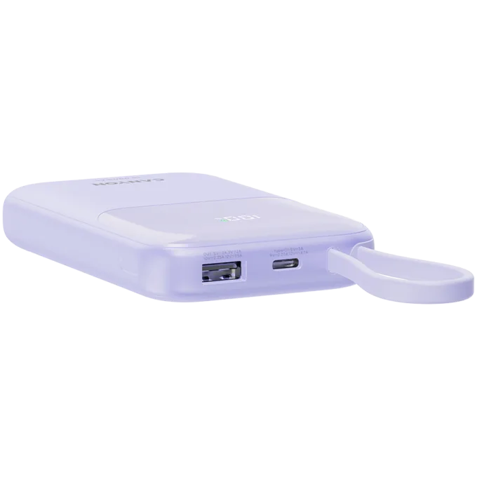 CANYON power bank OnPower 101 built-in cable 10000 mAh PD22.5W Purple — image 5