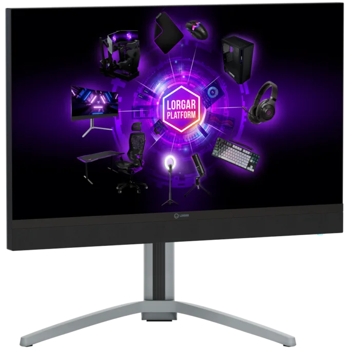 LORGAR 27MP1, UHD MiniLED Gaming Monitor Pro, 27'' (3840*2160) fast IPS flat monitor, black/milky grey — image 4