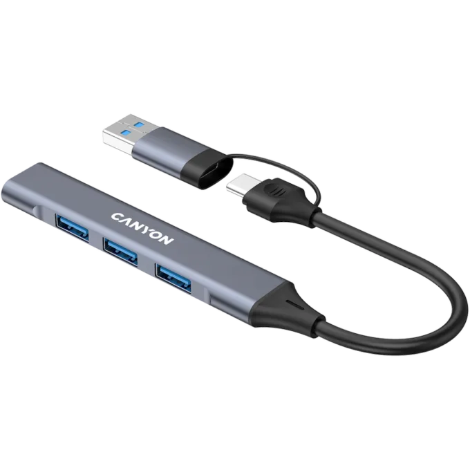 CANYON hub DS-02 4in1 USB-A/C Grey — image 5