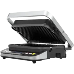 AENO ''Electric Grill EG1: 2000W, 3 heating modes - Upper Grill, Lower Grill, Both Grills  Defrost, Max opening angle -180°, Temperature regulation, Timer, Removable double-sided plates, Plate size 320*220mm''