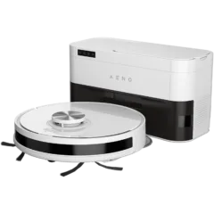 Robot Cleaner w/Dust Collector, white, 2in1 and dust tank, 4000pa, 3200mAh battery