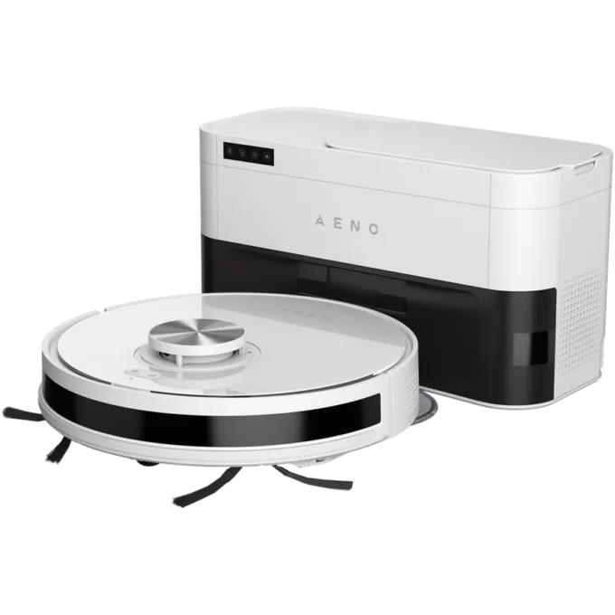Robot Cleaner w/Dust Collector, white, 2in1 and dust tank, 4000pa, 3200mAh battery — image 1
