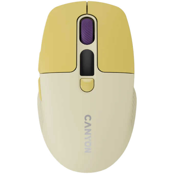 CANYON mouse MW-26 LCD Silent Dual Mode Wireless Yellow — image 1