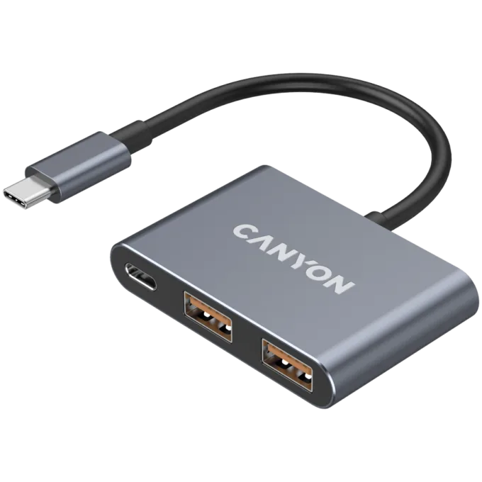 CANYON hub DS-3 3in1 USB-C Dark Grey — image 2