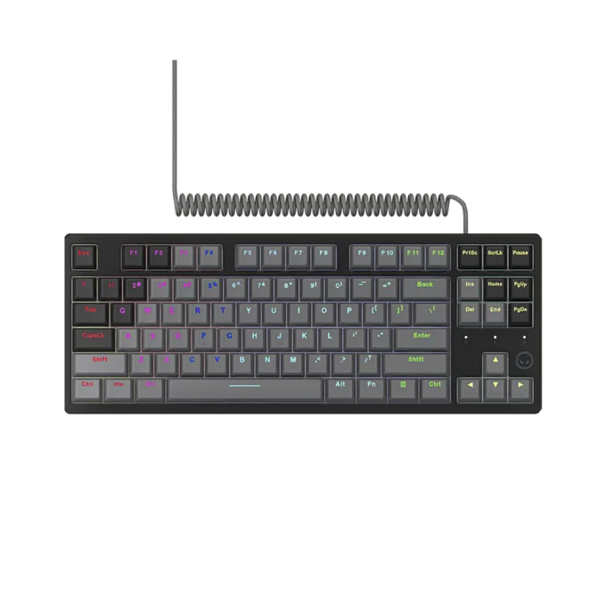 LORGAR Azar 514TKL, Wired RGB mechanical gaming keyboard, black, EN layout — image 1