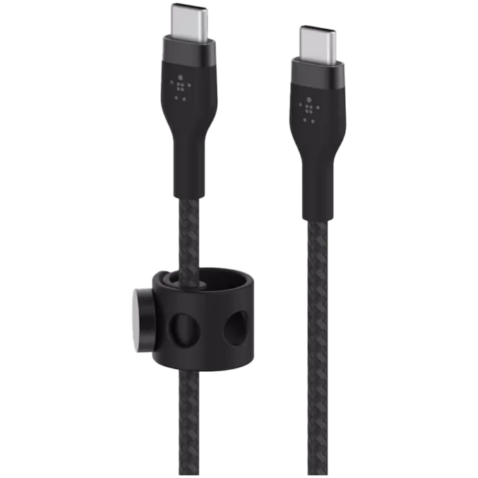 BELKIN  USB-C to USB-C 2.0 Braided silicone, 1M, Black — image 1