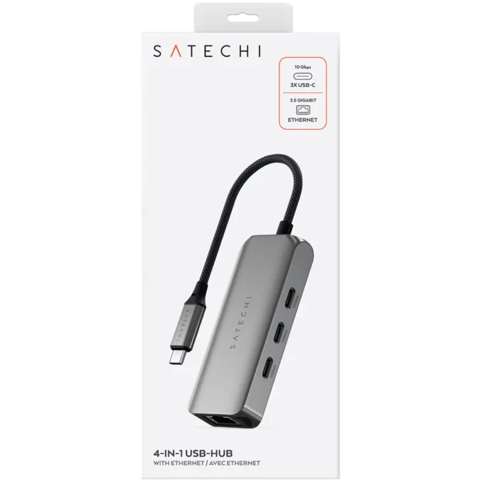 SATECHI 4-in-1 USB-C Hub with 2.5 Gigabit Ethernet - Space Gray — image 4