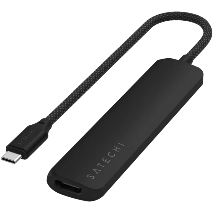 SATECHI 6-in-1 USB-C Slim Multiport Adapter (Black) — image 2
