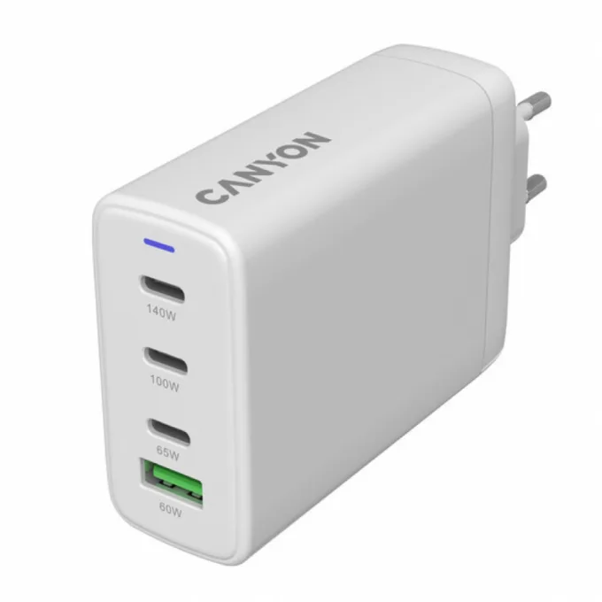 CANYON charger CU140ACC GaN 150W 3xPD 1xQC EU White — image 4