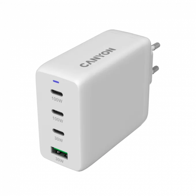 CANYON charger CU100ACC GaN 100W 3xPD 1xQC EU White — image 3