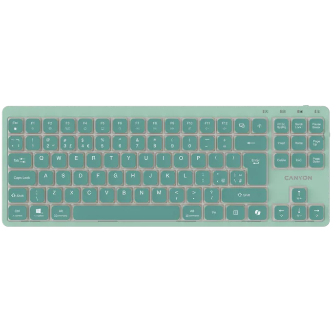 CANYON Keyboard OnType 10 Low Profile EN Wired Green — image 1