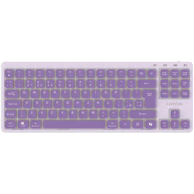 CANYON Keyboard OnType 10 Low Profile EN Wired Violet — image 1