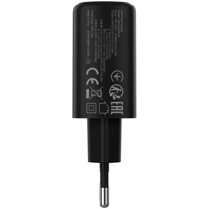 CANYON charger OnCharge 200 20W 1xPD 1xQC EU Black — image 3