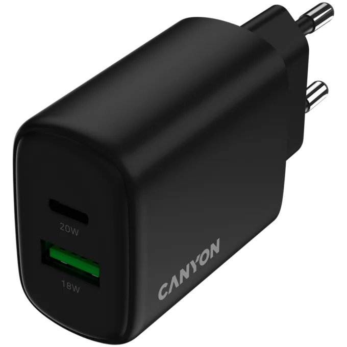 CANYON charger OnCharge 200 20W 1xPD 1xQC EU Black — image 4