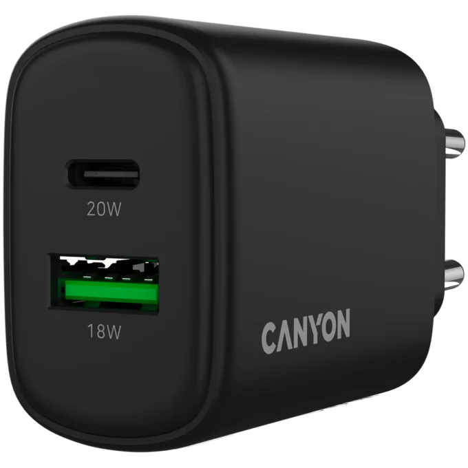 CANYON charger OnCharge 200 20W 1xPD 1xQC EU Black — image 5