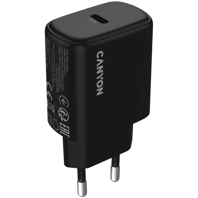 CANYON charger OnCharge 250 25W 1xPD EU Black — image 1