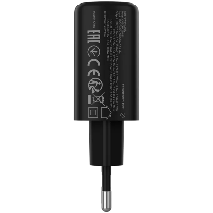 CANYON charger OnCharge 250 25W 1xPD 1xQC EU Black — image 3