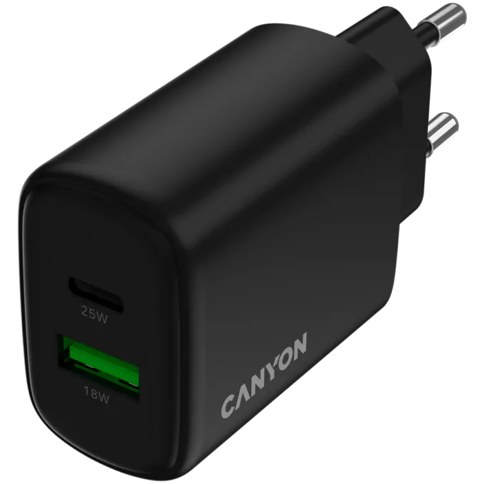 CANYON charger OnCharge 250 25W 1xPD 1xQC EU Black — image 4