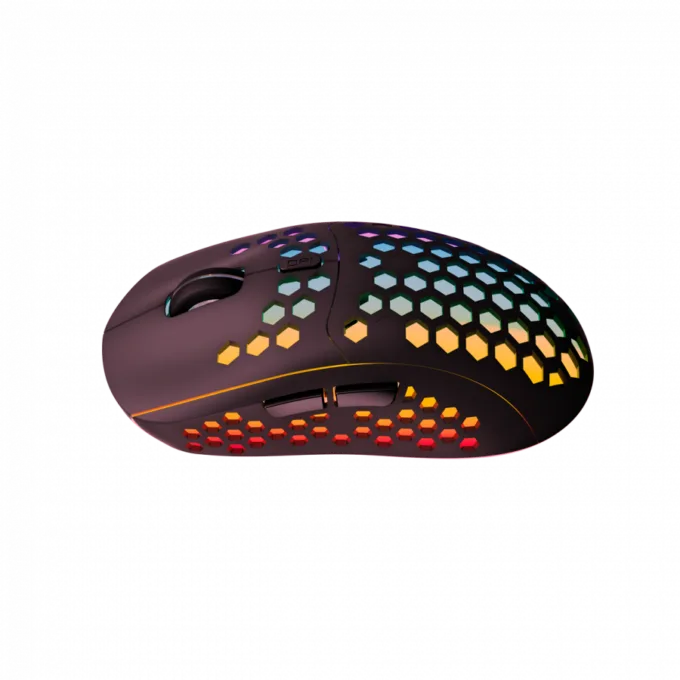 Canyon 7keys Gaming 2.4G wireless mouse, KA8 sensor, DPI up to 1600, rubber coating on panel, Huano 1million switch, 45cm PVC cable, ABS material. 400mAh battery, size: 125.8*63.7*41mm, weight: 95g, Black — image 5