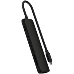 SATECHI 7-in-1 USB-C Slim Multiport Adapter with Ethernet (Black)