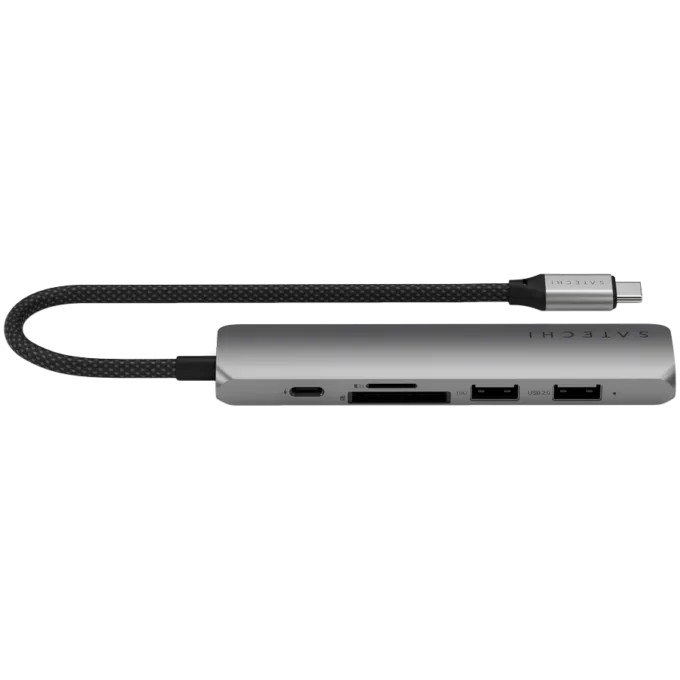 SATECHI 6-in-1 USB-C Slim Multiport Adapter (Space Grey) — image 4