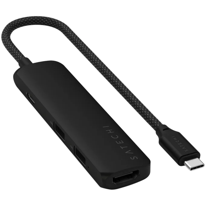 SATECHI 4-in-1 USB-C Slim Multiport Adapter 4K (Black) — image 2