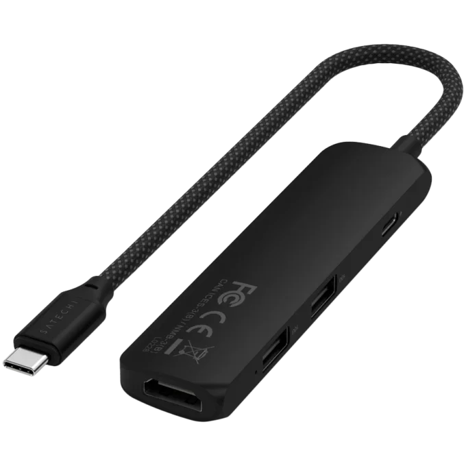 SATECHI 4-in-1 USB-C Slim Multiport Adapter 4K (Black) — image 3