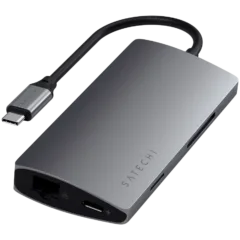 SATECHI Type-C Multi-Port Adapter 4K with Ethernet V2 Space Gray