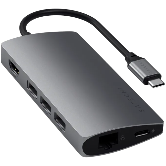SATECHI Type-C Multi-Port Adapter 4K with Ethernet V2 Space Gray — image 2