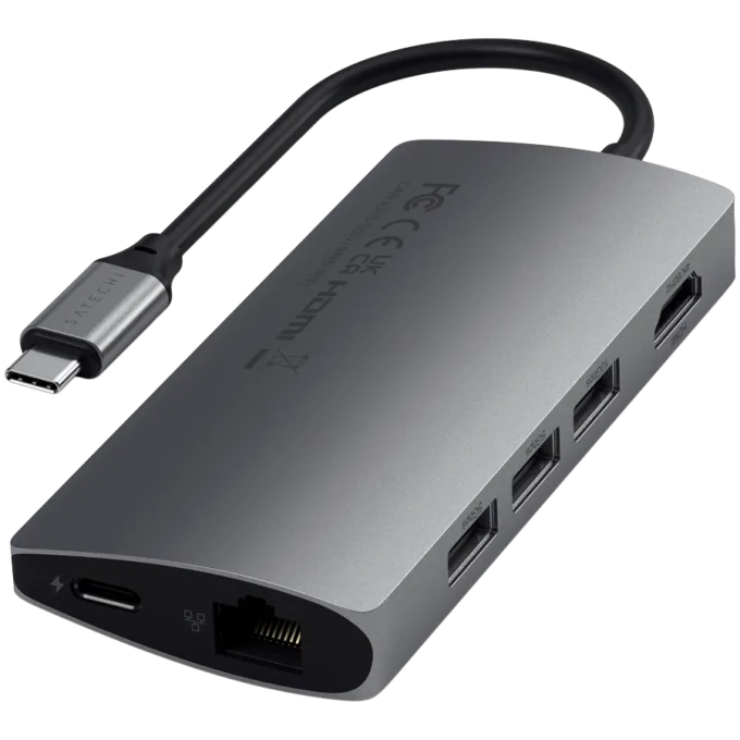 SATECHI Type-C Multi-Port Adapter 4K with Ethernet V2 Space Gray — image 3