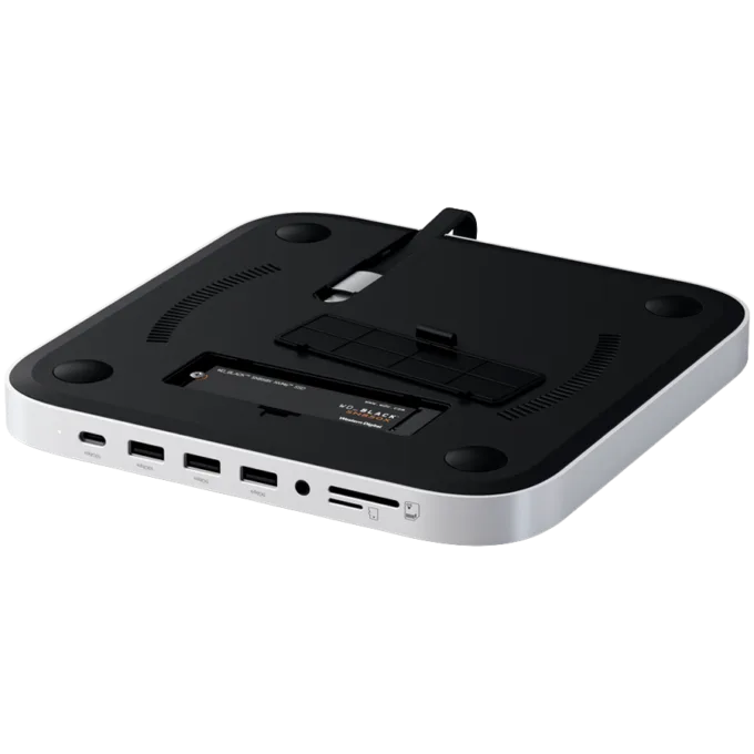 SATECHI Mac Mini Stand & Hub with NVMe SSD Enclosure - Silver — image 3