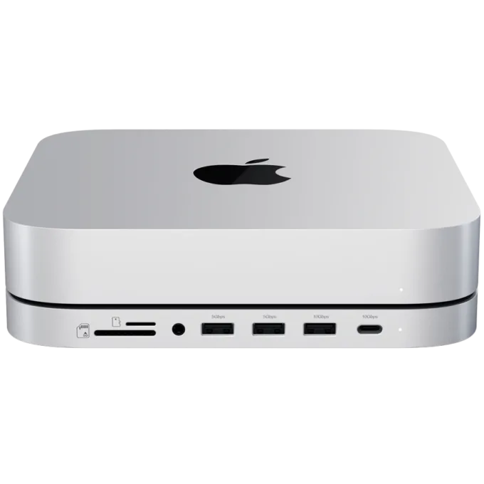 SATECHI Mac Mini Stand & Hub with NVMe SSD Enclosure - Silver — image 6